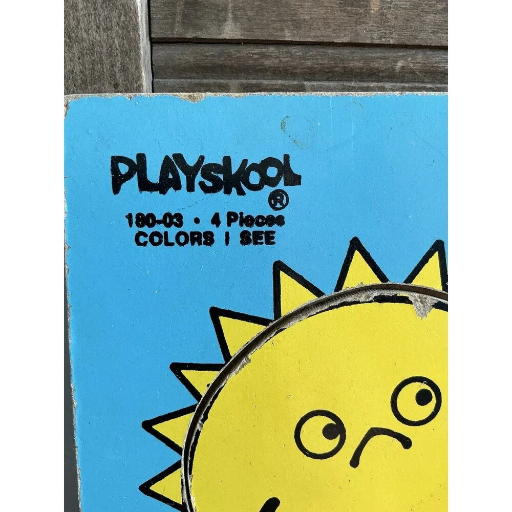 3 Vintage 1950-80sPLAYSKOOL  & SIFO Wood Puzzles | Pig & Tuba | Clock | Wildlife
